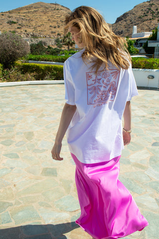 "Salt Lovers Society" Oversized White T-Shirt