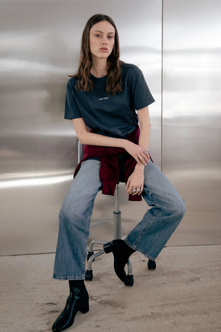 "Agapa An Tolmas" Midnight Grey Oversized T-shirt One Size