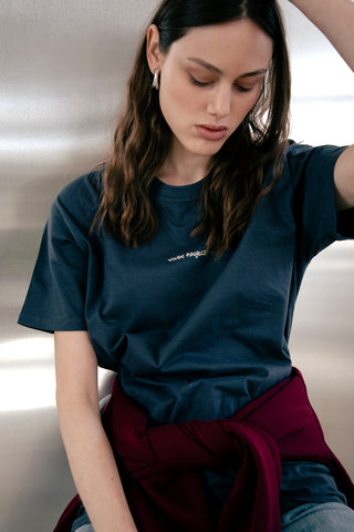 "Agapa An Tolmas" Midnight Grey Oversized T-shirt One Size