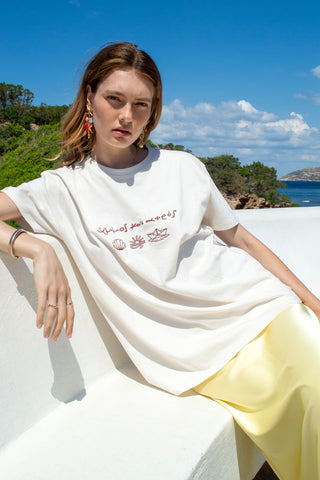 "Ammos kai Afros" Off White T-Shirt 𝗢𝗻𝗲 𝗦𝗶𝘇𝗲