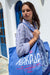 "Liakada" Sky Blue Tote Bag & Mantili Kala Taksidia
