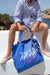 "Liakada" Sky Blue Tote Bag & Mantili Kala Taksidia