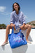 "Liakada" Sky Blue Tote Bag & Mantili Kala Taksidia