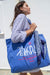 "Liakada" Sky Blue Tote Bag & Mantili Kala Taksidia