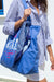 "Liakada" Sky Blue Tote Bag & Mantili Kala Taksidia