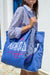 "Liakada" Sky Blue Tote Bag & Mantili Kala Taksidia