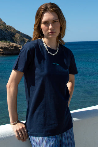 "Ena Kima ti Fora" Navy T-Shirt