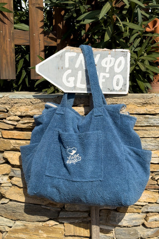 "Sky Blue" Beach Bag with Zipper