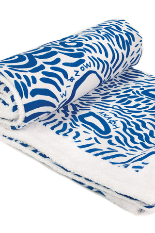 "Kala Taksidia" Beach Towel in Sailor & Crema