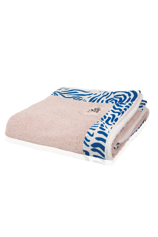 "Kala Taksidia" Beach Towel in Sailor & Crema