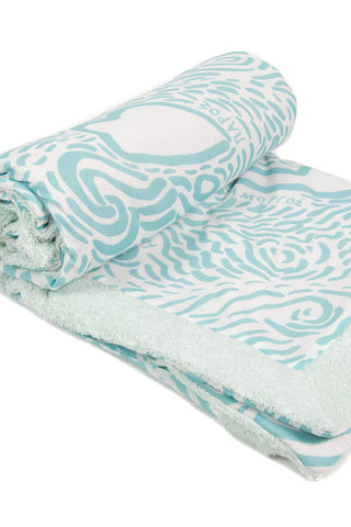 "Kala Taksidia" Beach Towel in Pistachio & Unicorn