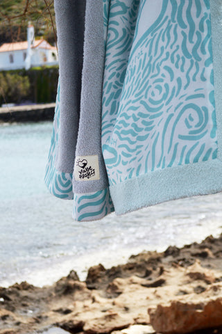 "Kala Taksidia" Beach Towel in Pistachio & Unicorn
