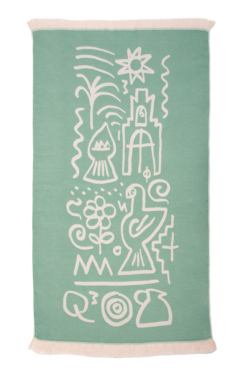 “Sifnos” Beach Towel in Mint
