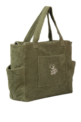 "Olive" Beach Bag with Zipper (2 LAST ITEMS)