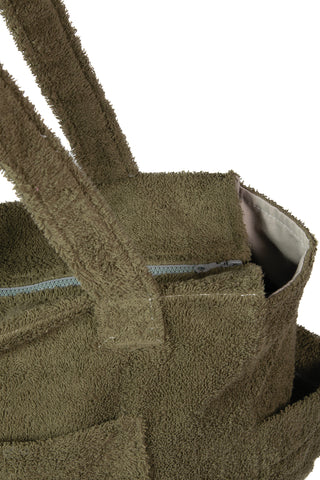 "Olive" Beach Bag with Zipper (2 LAST ITEMS)