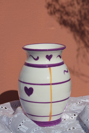 «Apeiro» Vase in Sun & Eggplant