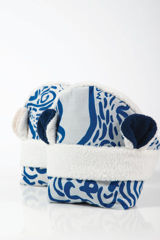 "Kala Taksidia" Kid’s Towel in Blue & Sailor