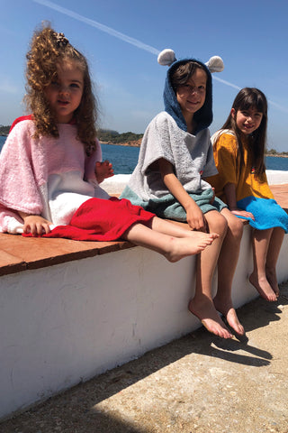 "Coral" Kid’s Poncho with Hoodie (1 LAST)