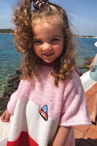 "Coral" Kid’s Poncho with Hoodie (1 LAST)