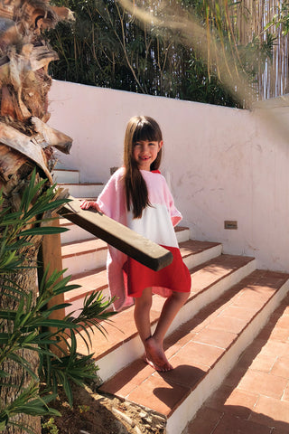 "Coral" Kid’s Poncho with Hoodie (1 LAST)