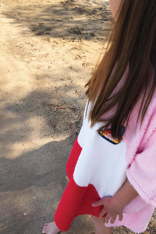 "Coral" Kid’s Poncho with Hoodie (1 LAST)