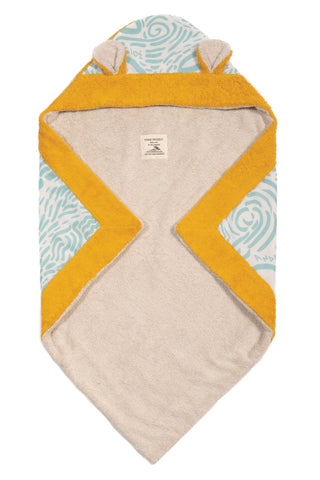 "Kala Taksidia" Kid’s Towel in Pistachio & Crema