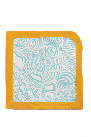 "Kala Taksidia" Kid’s Towel in Pistachio & Crema