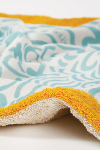 "Kala Taksidia" Kid’s Towel in Pistachio & Crema