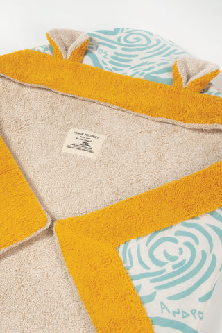 "Kala Taksidia" Kid’s Towel in Pistachio & Crema