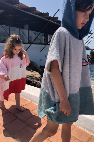 "Tide" Kid’s Poncho with Hoodie